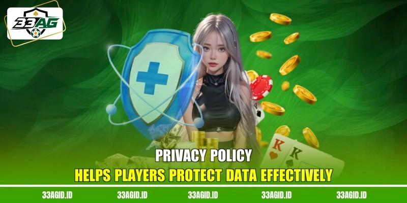 Kebijakan privasi 33AG membantu pemain melindungi data secara efektif