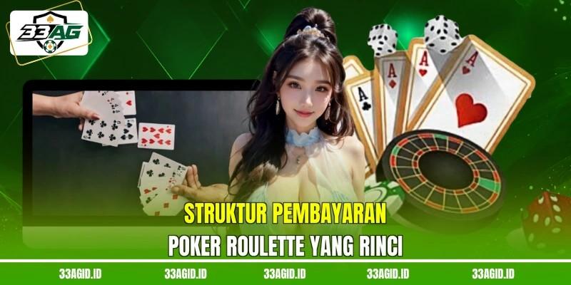 Struktur pembayaran Poker Roulette 33AG yang rinci